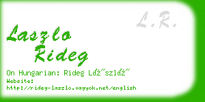 laszlo rideg business card